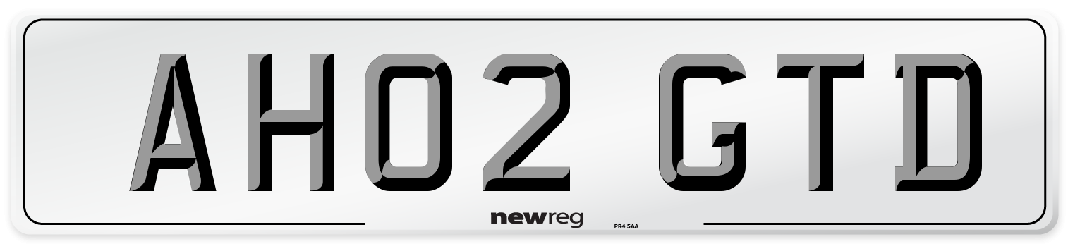 AH02 GTD Number Plate from New Reg